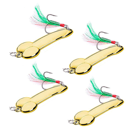 Skeddrag i penisform 4-pack - Guld / Silver