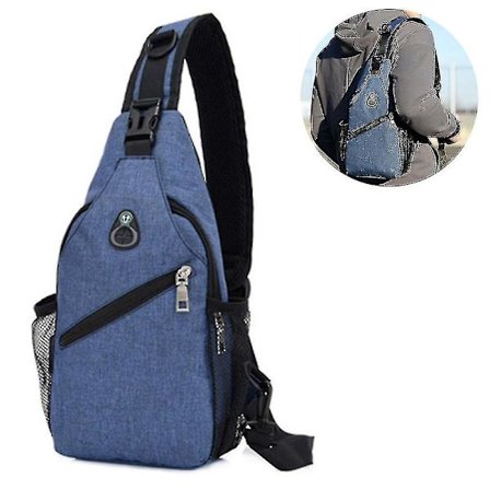 Sling Rygsæk, Brysttaske Skulder Crossbody Taske Til Mænd Kvinder_h