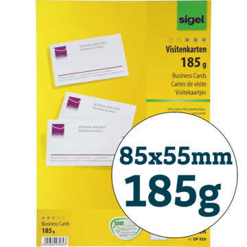 VISITTKORT 85X54 HVIT 185G