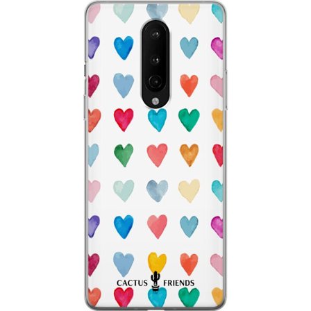 Yhteensopiva Puhelinkuori OnePlus OnePlus 8 Cactus and Friends - Watercolor Love Grid