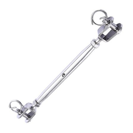 Rustfrit Stål Jaw And Jaw Rigging Lukket Krops Turnbuckle Med Arbejdende Magnet, Marine Grade, Sølvfarvet 1stk