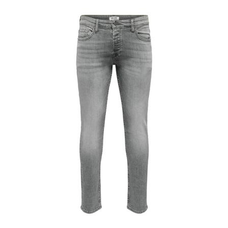 Only & Sons, Skinny Jeans Grijs, Heren, Maat:W34 L32,elastaan