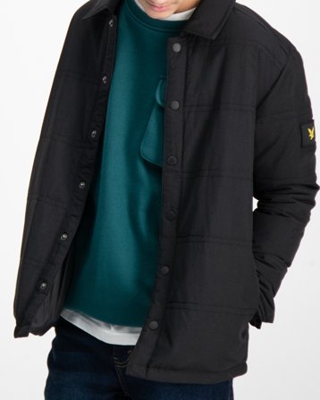 Lyle & Scott Light Padded Shacket Schwarz Jacken Jungen - Kids Brand Store