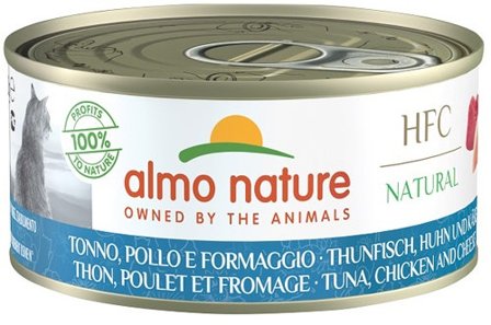 Almo Nature HFC Natural Tonno Pollo e Formaggio Cibo Umido Per