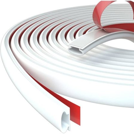 Oven ja ikkunan tiiviste lämpö- ja äänieristykseen D-profiili, itseliimautuva kumiovi tiiviste (6M, D-valkoinen)
