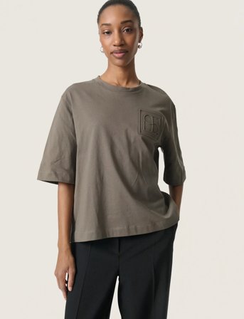 Soaked in Luxury Sljina Logo Tee - Grey - M