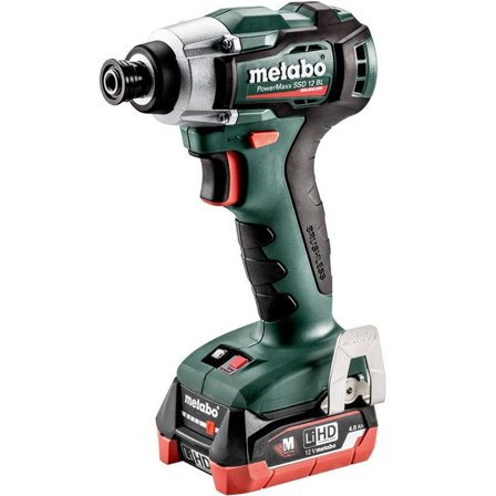 Metabo PowerMaxx SSD 12 BL Slagskruvdragare med 2 st 4,0 Ah batterier och laddare, Maskiner