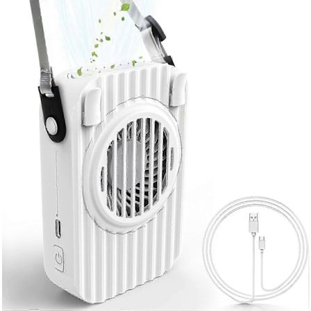 Bærbar halsventilator, stærk luftstrøm, håndfri ventilator med 3 justerbare hastigheder og støjsvag
