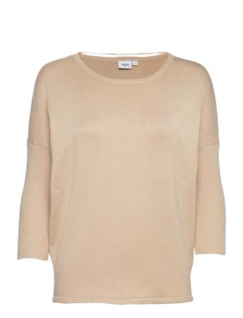 Milasz R-Neck Pullover Pullover Creme Saint Tropez