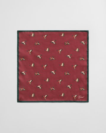 GANT Herren Einstecktuch mit Enten-Print (ONE SIZE) Rot