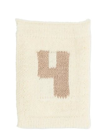 Smallstuff Knitted Flag, 4, Nature - Cream - ONE SIZE