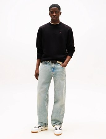 Tommy Jeans Tjm Reg S Flag Crew - Black - XXXL