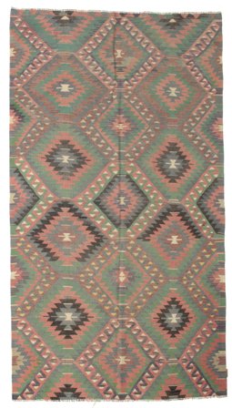 Tapis Kilim Vintage Turquie 173X312 Gris/Orange (Laine, Turquie)