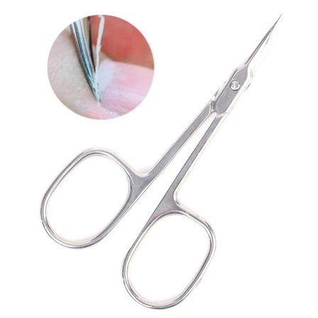 Rostfritt stål Nagelbandssax med böjd spets, tunna blad, nagelklippare, trimmer, död hudborttagare, manikyrvård, pedikyr, trimmtång