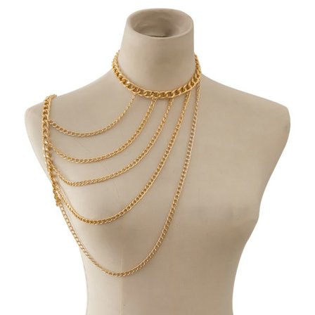 Bikini Body Chain Chain Halskæder GULD