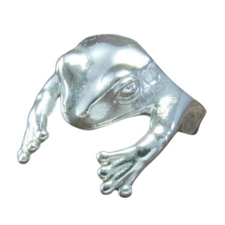 Kvinnor Söt Groda Djurring Silver Retro Personality A2x7 5-10 J