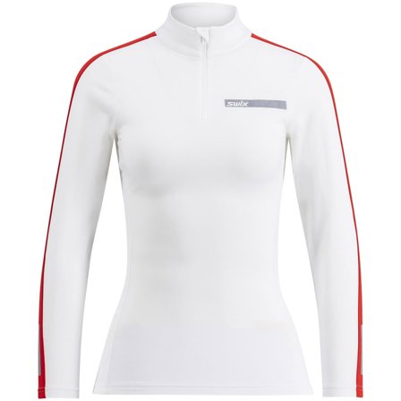 Swix Roadline NTS Half Zip Baselayer Top W Bright White/Fiery Red