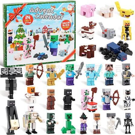 Xbi- Minecraft Brick Minifigur Lekefigurer 24 Dagers Adventskalender