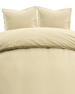 King Size Sengetøysett ensfarget Humble 3-deler Gul