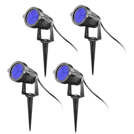 4 st LED Trädgårdslampor 3W 220V Utomhusspotlight med Spik Vattentät Trädgårdslandskap Dekorativ [DB]