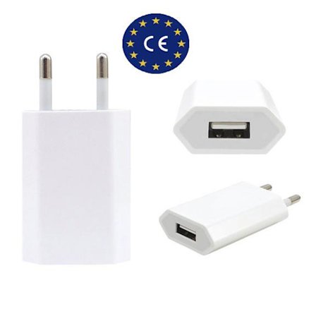 USB power adapter from 230V to 5V USB Type A ho 1A, 5W iPhone