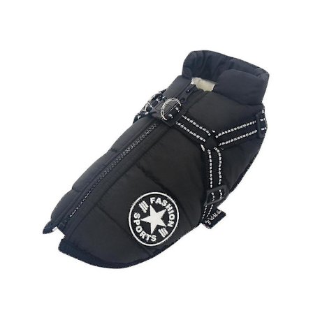 Varm Vanntett Jakke Med Sele For Kjæledyr Hund Vinter Komfortabel Bomullsklær Polstret Vest For