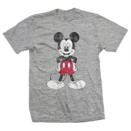 Disney Unisex Vuxen Mickey Mouse Pose Bomull T-shirt S Grå