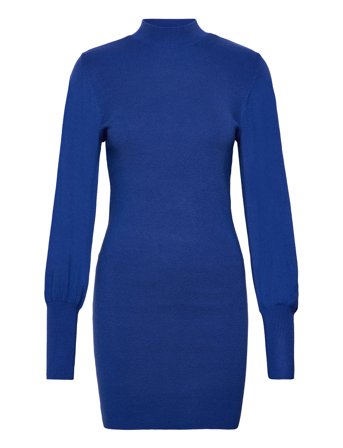 Vmhollykarispuff Ls Highneck Dress Ga Bo Dresses Knitted Dresses Blå Vero Moda*Betinget Tilbud