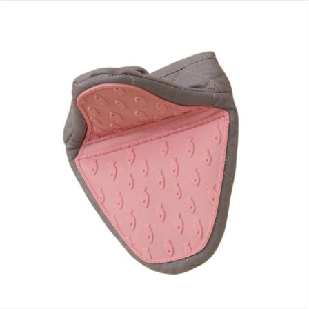 Varmebestandige silikone ovnhandsker sæt med polyesterfor, sikre gribehandsker til ovn og mikroovn Pink