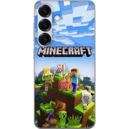 Yhteensopiva Puhelinkuori Samsung Samsung Galaxy S25 Minecraft Creeper lohko pikseli retro peli