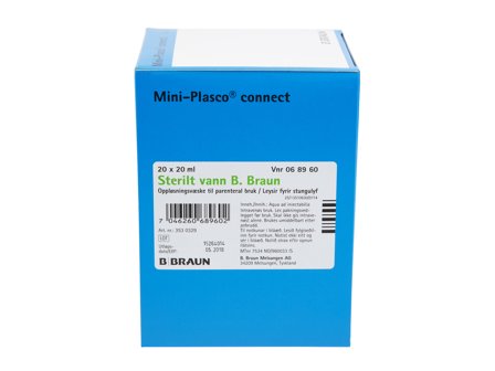 B. Braun Sterilt vann (til injeksjon), 20 x 20 ml