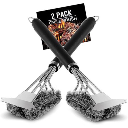 Grillbørste, 2 stk. Weber Grillbørste med skraber, rustfri stålbørste
