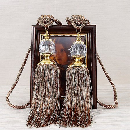 2 kpl Verhotaskut Helmillä, Verhotaskut Naru Ikkunaverhot Koristeet Tassel Verhotaskut Verhonaru Tarvike