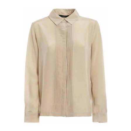 Max Mara Weekend Crêpe Shirt , Beige , Dames , Maat: L