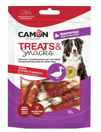 Camon Ossicini Arrotolati con Anatra Per Cani 80g