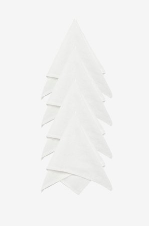 Svanefors - Lautasliina Julie 4P - Valkoinen - Lautasliinat - 45X45 - - Homeroom