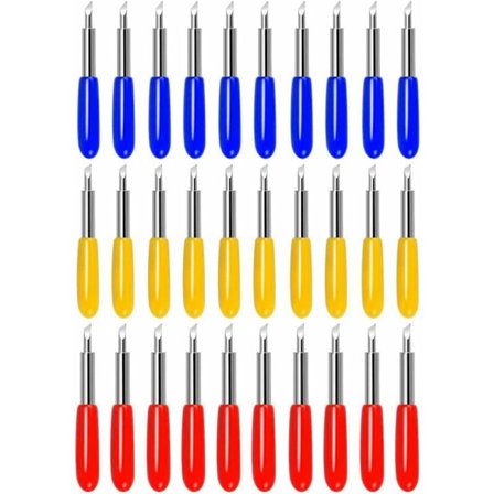 30 kpl 30/45/60 asteen vinyyleleiden leikkuuterät (kukin väri 10 kpl)