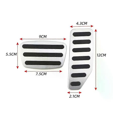 con Car Pedaler Kompatibel med Isuzu D-MAX 2024 2023 2022 2021-2017 Pedaldeksel Bremse Gasspedal Sklisikre Pads Rustfritt Stål Tilbehør-Perfekt