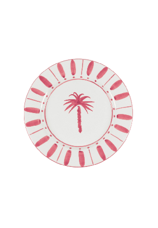 Pick A Poppy Cannes Tallrik - 28 Cm Glas & porslin Rosa