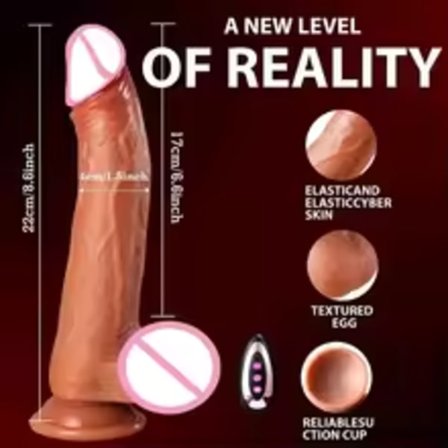 Realistisk Penis Vibrator Dildo Teleskopisk Massager Fjärrkontroll Kvinnlig Onani Stor Kuk Anal 18 Sexleksaker för Vuxna