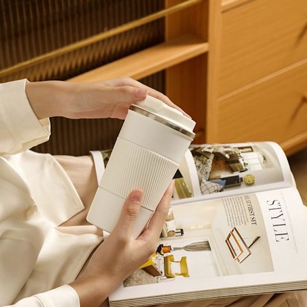 Resemugg | Take-away kaffemugg med lättrengjord lock (BPA-fri)