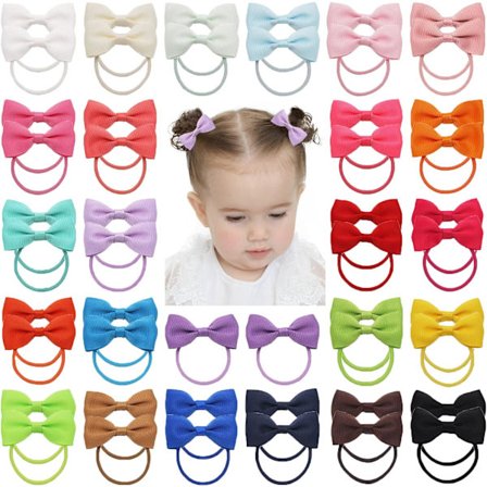 Set med 50 minielastiska miniknutar för flickor 1,75 "