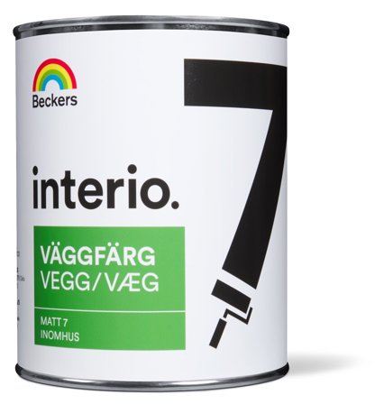 Beckers Väggfärg, Interio 7 matt, 1L, Vit, Färg & tapeter