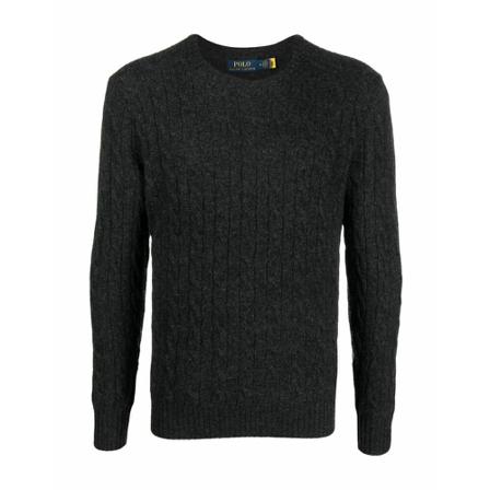 Ralph Lauren, Round-neck Knitwear Zwart, Heren, Maat:S