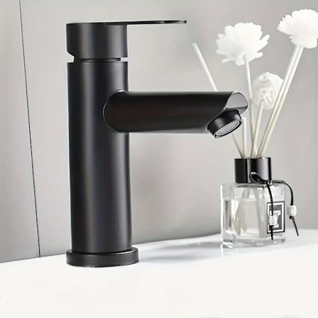 304 Rustfrit Stål Vandhane med Dobbelte Håndtag - Klassisk Design til Varmt & Koldt Vand, Nem Montering til Vask, Brusebad, Badekar_OF