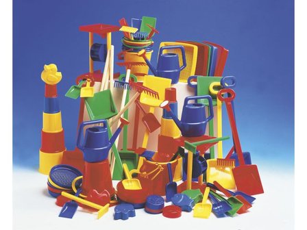 NYBY Sandset 100 delar - Lyreco - Skola och förskola - Lekmaterial - Sandlek och vattenlek