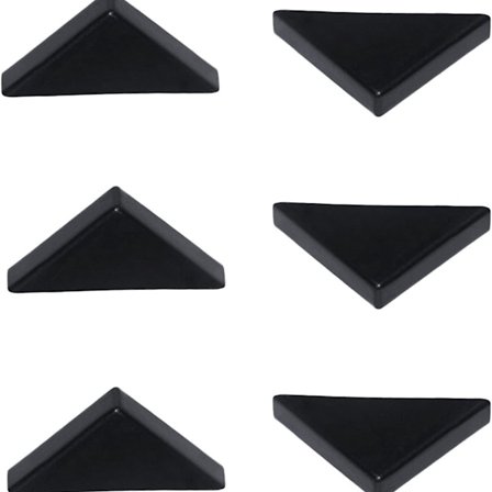 svarte hjørnebeskyttere spisse glass, trippelstøpte takbelegg