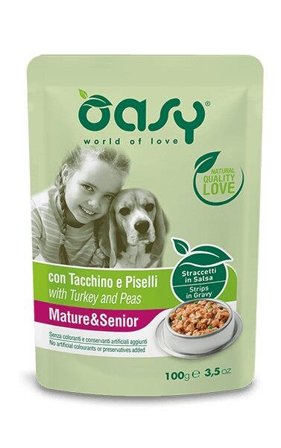 Oasy Straccetti In Salsa Con Tacchino E Piselli Per Cani
