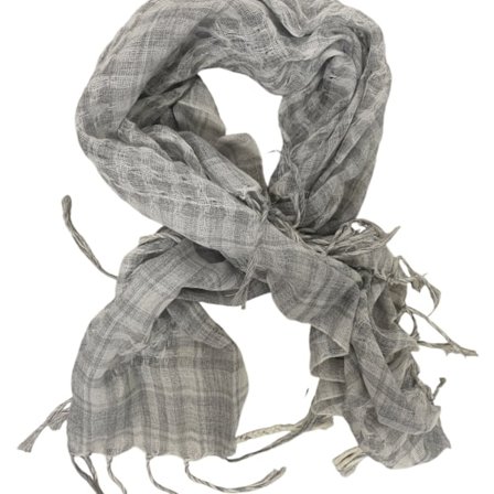 Palestina sjal - Grått og hvitt