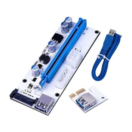 008S 1X till 16X VGA-kortförlängningskabel PCI-E DC-DC 60cm USB 3.0-kabel Riser-kort Riser-adapterkort för dator